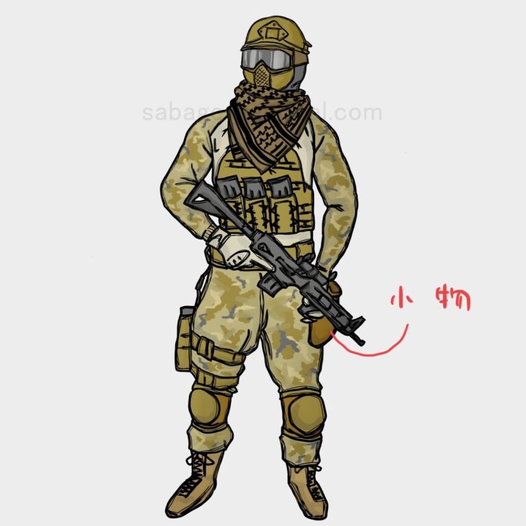 サバゲー装備マガポ・ダンプポ解説イラスト