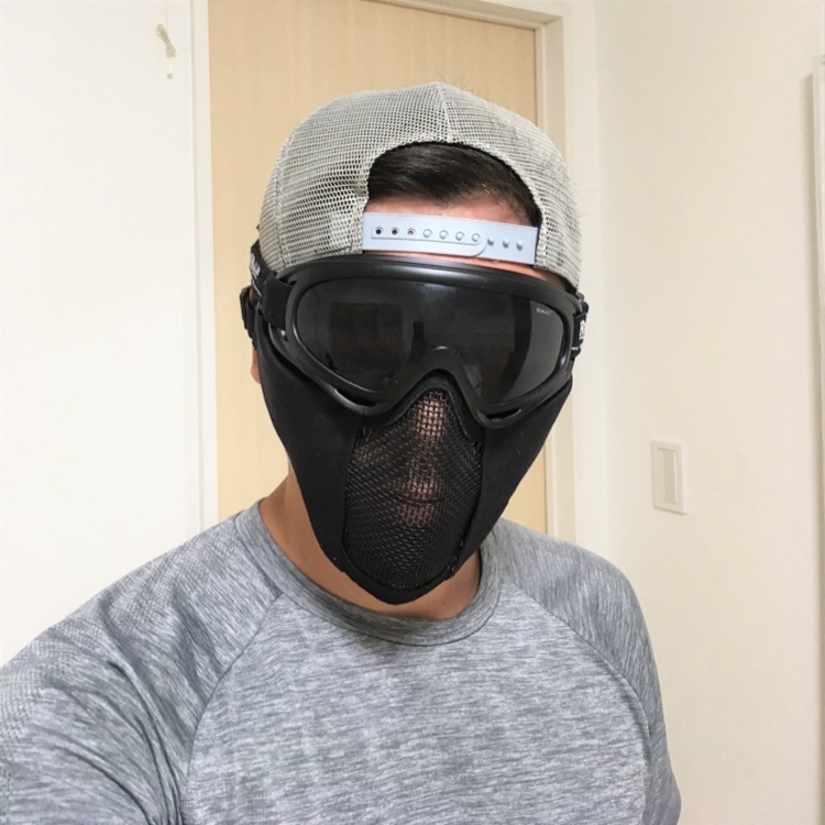 ゴーグルとマスク装着例 アジアンフィット