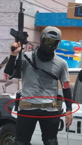 タクティカルベルトを装着した管理人