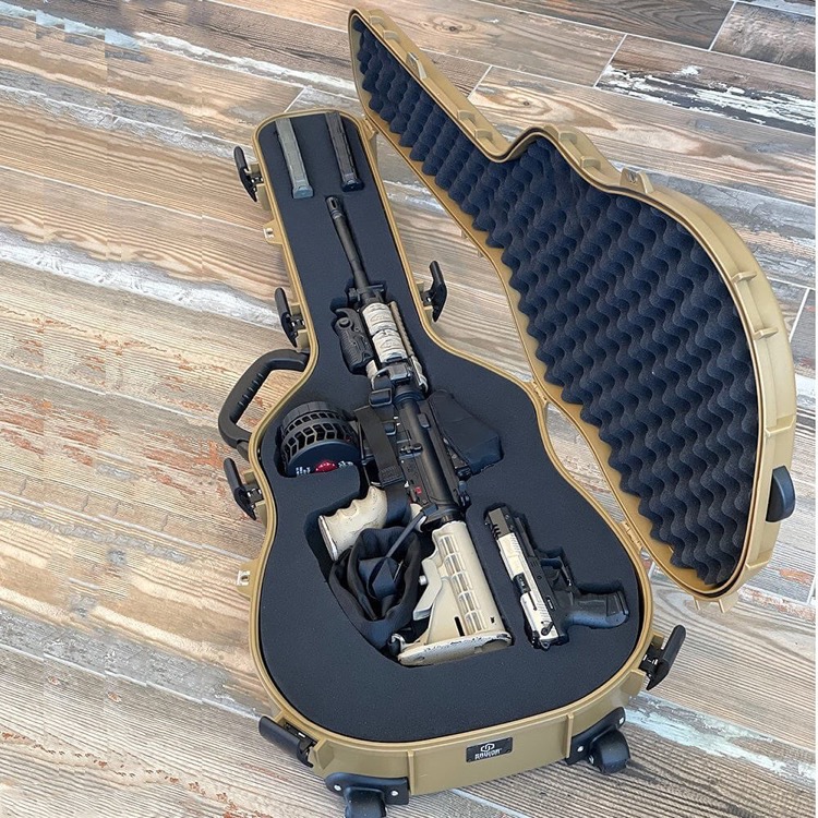 ギターケースにライフルを収納