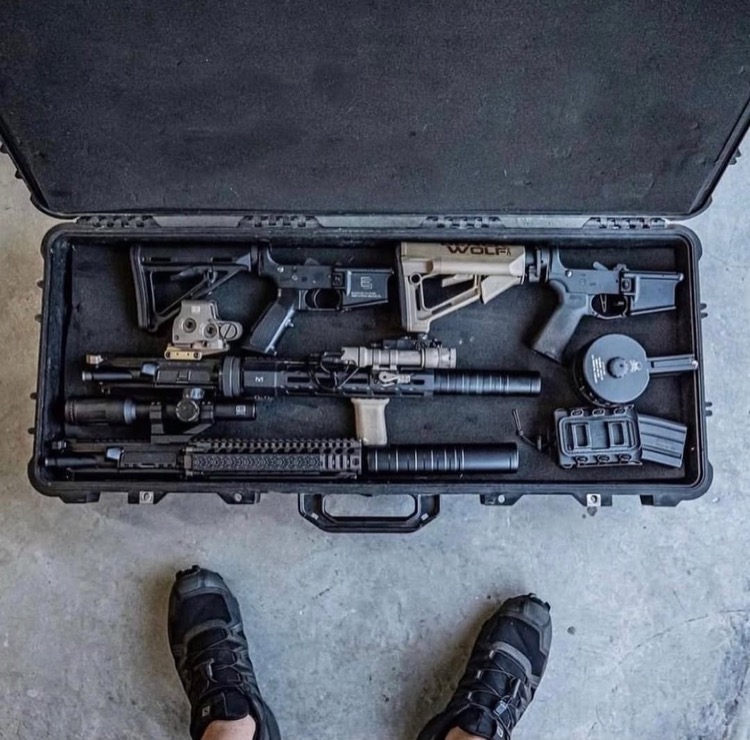 ハードケースにライフルを収納