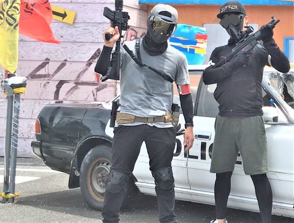 サバゲーフィールドでのベルト装備例