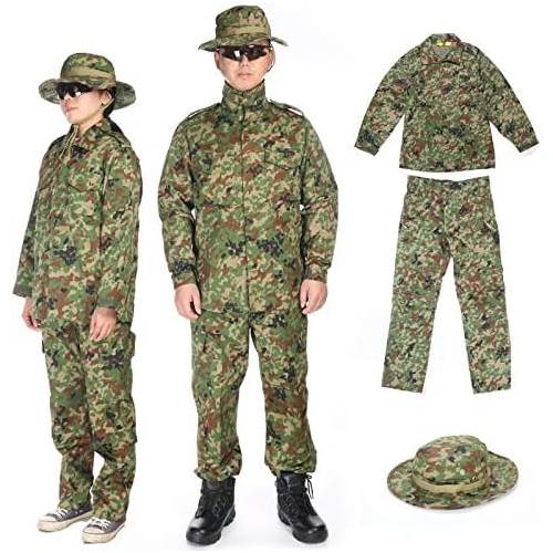 Broptical 陸上自衛隊迷彩 戦闘服上下・ベルト・ブーニーハットセット