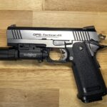 東京マルイ ハイキャパ カスタム デュアルステンレス（X300ウェポンライト装着）