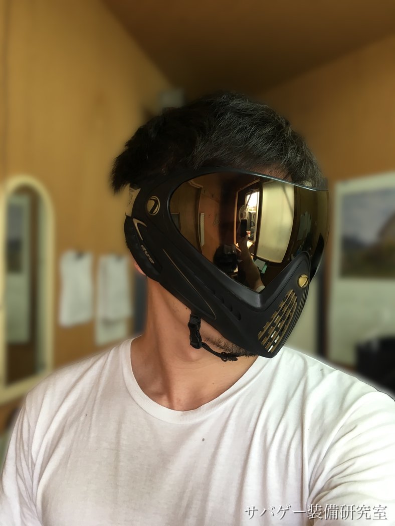 Dyeフルフェイスマスクの装着例