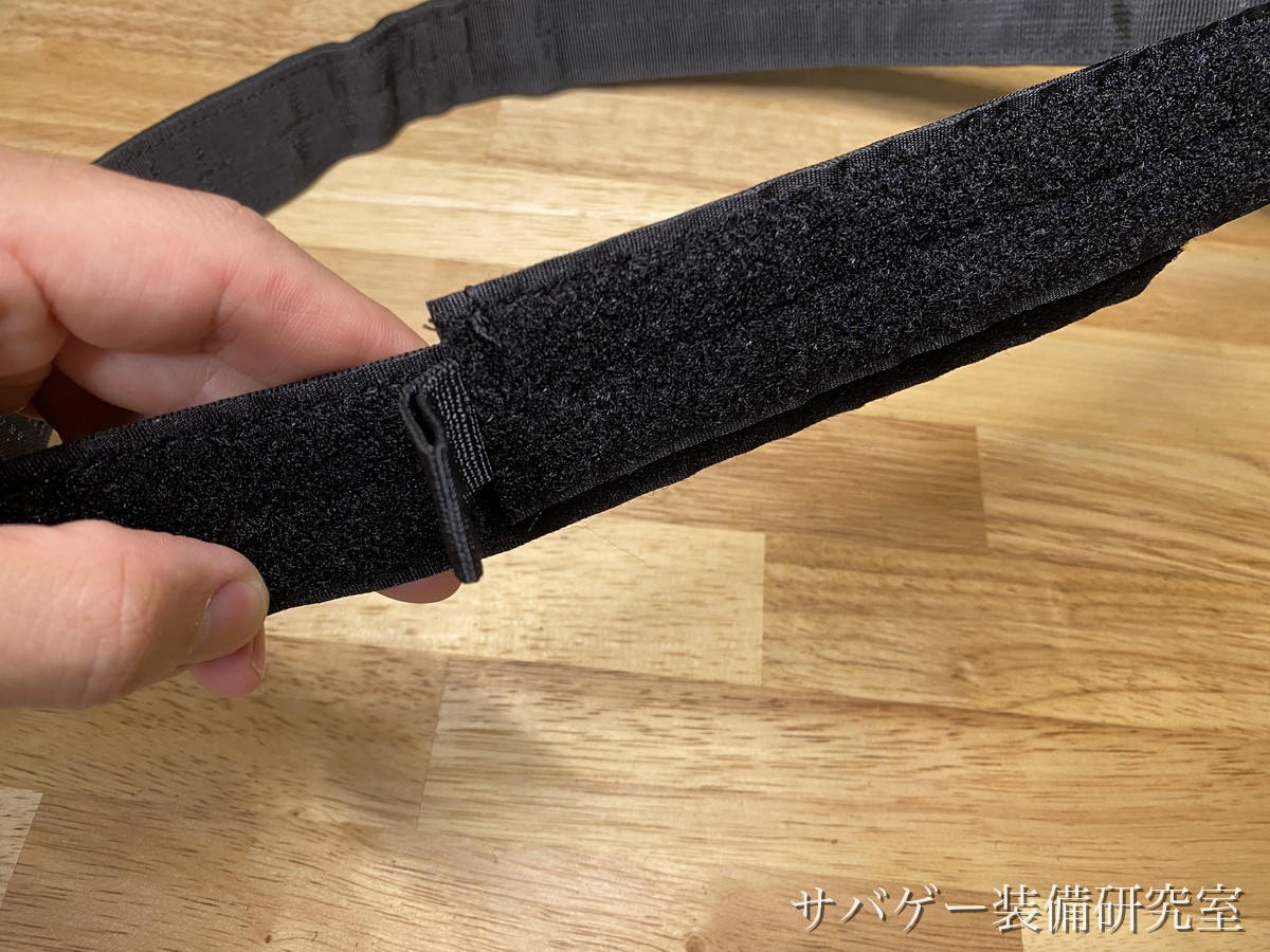 インナーベルトの面ファスナー（ベルクロ）面