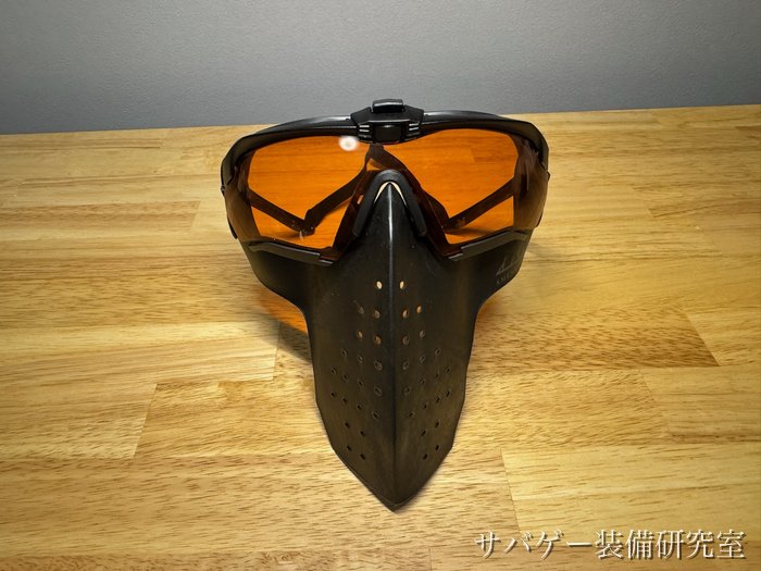 クロスボウにS.A.S FACE GUARD Gen.2を付けて正面から